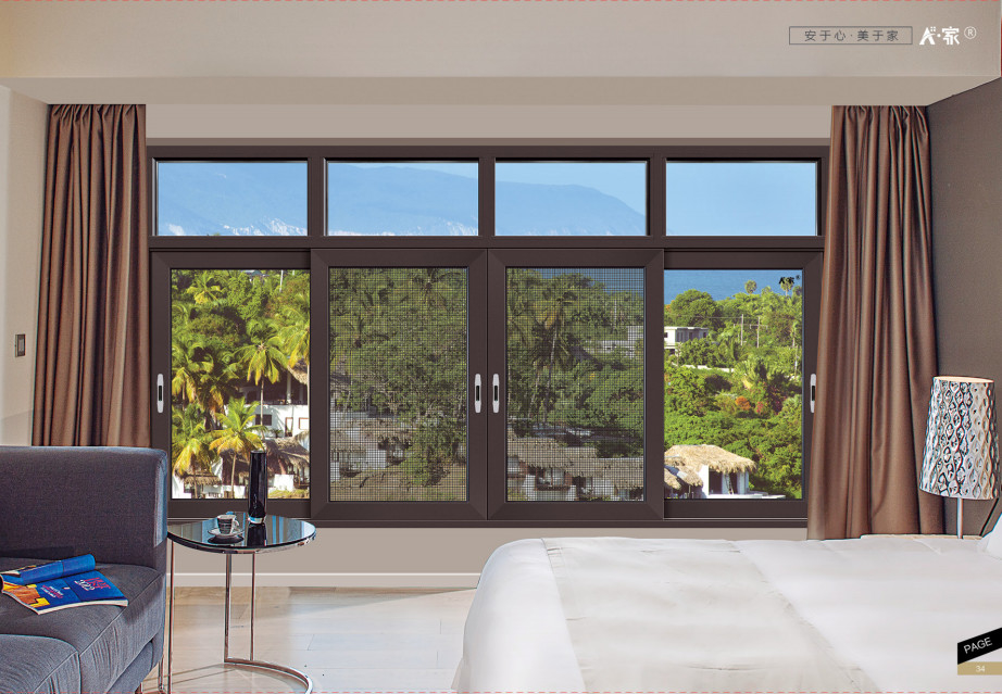 Il finestrino scorrevole termico e insonorizzante con schermo per camera da letto, studio, balcone, ecc.