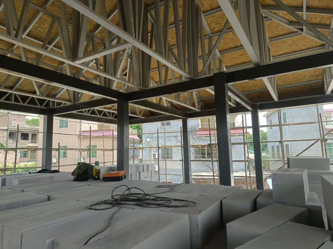Quadro di acciaio leggero Quilla di acciaio struttura prefabbricata Villa di lusso Casa prefabbricata a due piani