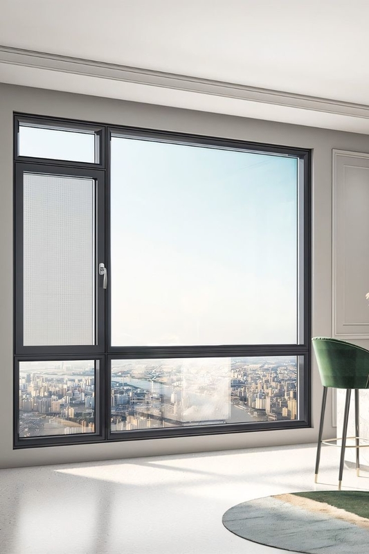 Finestra di casello in stile minimalista moderno con schermo nascosto facile da rimuovere e pulire