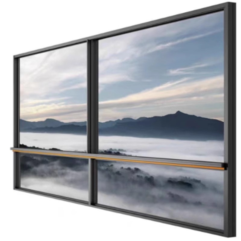 Serie 130 sospeso a sei binari termico di rottura finestra scorrevole legno di alluminio 6063-T6 Villa chiuso balcone da pavimento a soffitto vetro