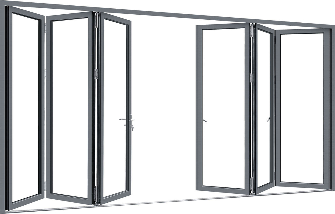 Porta pieghevole anti-strizzatura serie 65 per residenze private, ville, aree commerciali, uffici